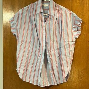 XXS Madewell short sleeved button down shirt